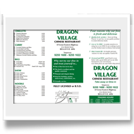 business and corporate printing menus