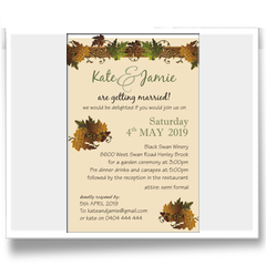 Autum theme invitation