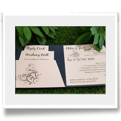 Hand Crafted invitation with pocket