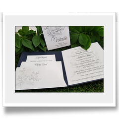 Hand Crafted invitation with pocket