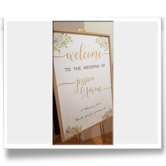 Welcome Sign for Jessica & Aaron