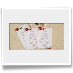 wedding menus